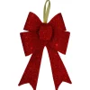 Wall & Door Decorations*Northlight 19" Led Lighted Red Tinsel Bow Christmas Decoration