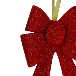 Wall & Door Decorations*Northlight 19" Led Lighted Red Tinsel Bow Christmas Decoration