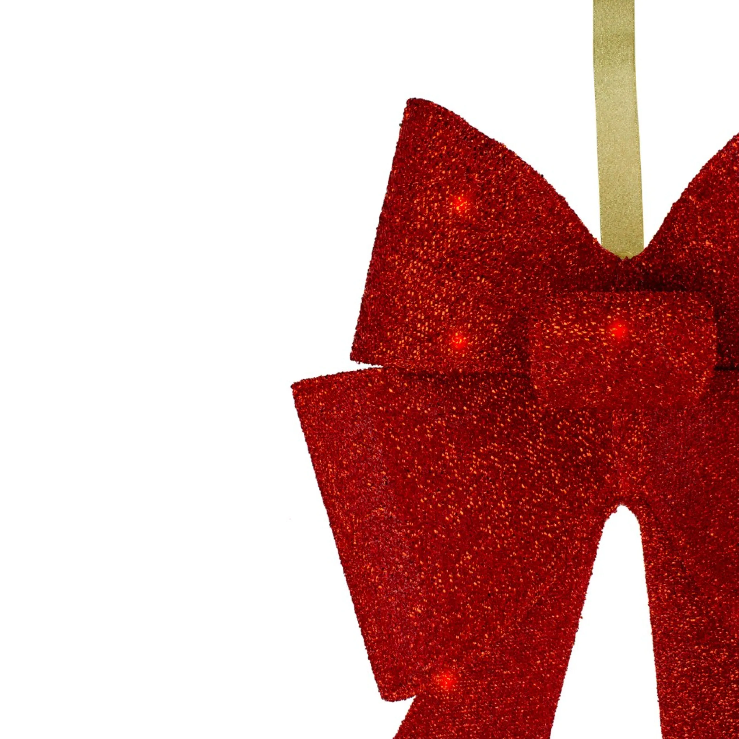 Bows*Northlight 26" Led Lighted Red Tinsel Bow Christmas Decoration