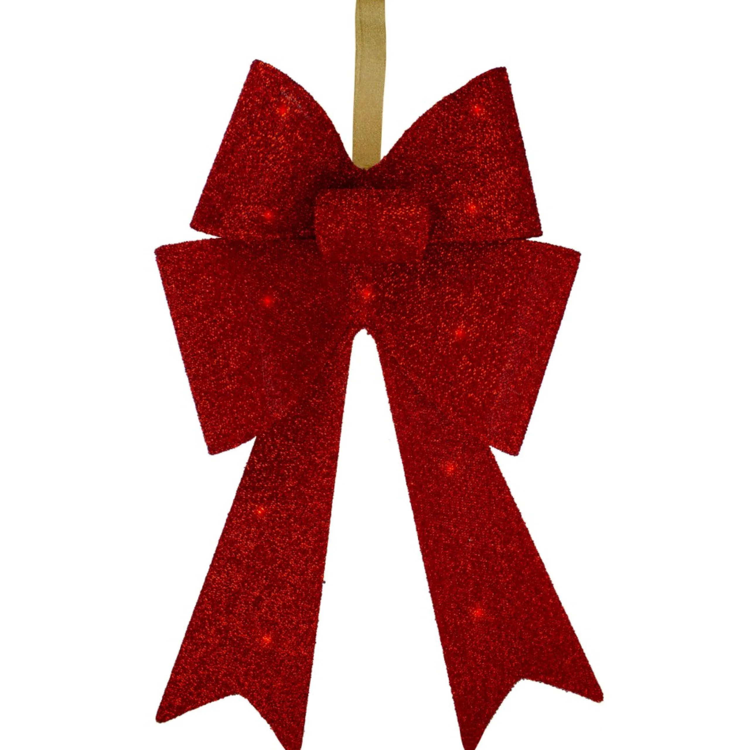 Bows*Northlight 26" Led Lighted Red Tinsel Bow Christmas Decoration