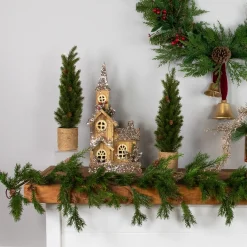 Table Top Pieces*Northlight 17" Led Lighted Rustic Church Wooden Christmas Table Decoration