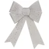Bows*Northlight 16" Led Lighted Silver Burlap Bow Christmas Decoration With Color Changing Lights