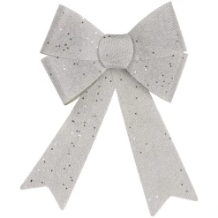 Bows*Northlight 16" Led Lighted Silver Burlap Bow Christmas Decoration With Color Changing Lights