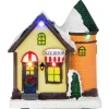 Christmas Villages*Northlight 5" Led Lighted Snowy Toy Shop Christmas Village Display Piece