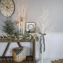 Northlight Twig Trees>4' Led Lighted White Birch Christmas Twig Tree - Warm White Lights