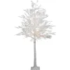 Northlight 5 And 5.5 Feet Tall>5' Led Lighted White Lace Artificial Christmas Tree - Warm White Lights