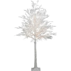 Northlight 5 And 5.5 Feet Tall>5' Led Lighted White Lace Artificial Christmas Tree - Warm White Lights