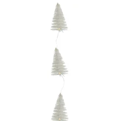 Northlight 6.5' Led Lighted White Mini Sisal Tree Christmas Garland - Warm White Lights
