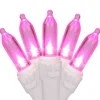 Northlight 50 Led Pink Mini Christmas Lights - 16.25 Ft White Wire