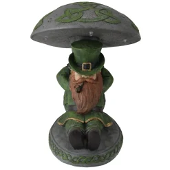 Roman 10" Led Solar Lighted Leprechaun St. Patrick's Day Statue