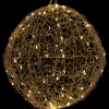 Northlight 12" Led Twinkle Lighted Gold Wire Ball Outdoor Christmas Decoration