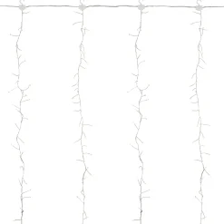 Northlight 600 Led Warm White Curtain Christmas Lights - 6.5' Clear Wire