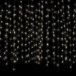 Northlight 300 Led Warm White Curtain Christmas Lights - 10' Clear Wire
