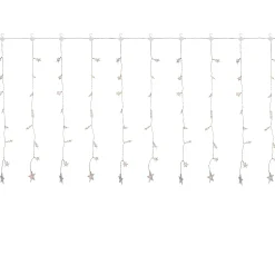 Northlight 120 Led Warm White Curtain Christmas Lights - 7.5' Clear Wire