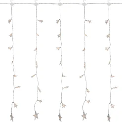 Northlight 120 Led Warm White Curtain Christmas Lights - 7.5' Clear Wire