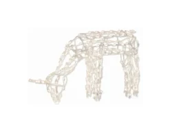 Outdoor Decorations*Brite Star 48" Led Winter Frost Pure White Feeding Doe Christmas Yard Art Decoration