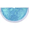 48 Inch And Smaller*Northlight 48" Light Blue Iridescent Mesh Glittered Snowflakes Christmas Tree Skirt