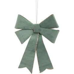 Bows*Northlight 10" Light Green And Gold Glitter Trimmed Velveteen Bow Christmas Ornament