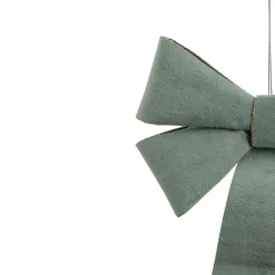 Bows*Northlight 10" Light Green And Gold Glitter Trimmed Velveteen Bow Christmas Ornament