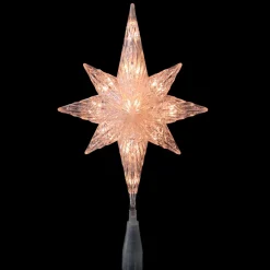 Star Tree Toppers*Northlight 11" Lighted 8 Point Bethlehem Star Christmas Tree Topper - Clear Lights , Green Wire
