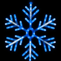 Northlight 25" Lighted Blue And White Snowflake Christmas Decoration