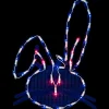 Northlight 17" Lighted Blue Easter Bunny Head Window Silhouette