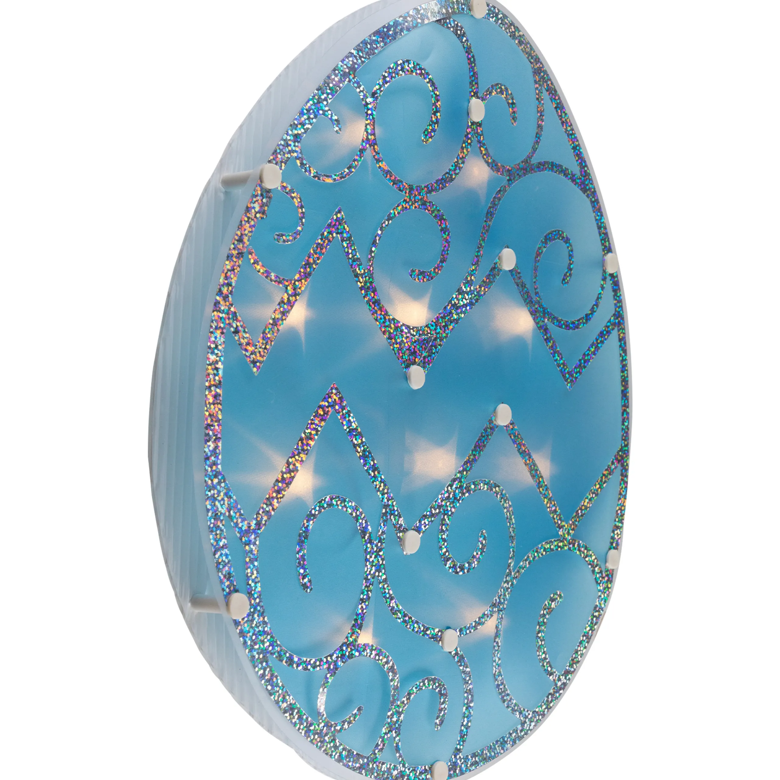 Northlight 12" Lighted Blue Easter Egg Window Silhouette Decoration