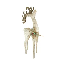 Outdoor Decorations*Northlight 46.5" Lighted Brown And Ivory Reindeer Outdoor Christmas Decoration