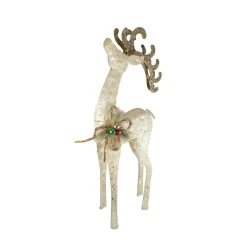Outdoor Decorations*Northlight 46.5" Lighted Brown And Ivory Reindeer Outdoor Christmas Decoration