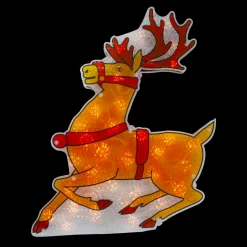 Window Decorations*Northlight 18" Lighted Brown Reindeer Christmas Window Silhouette Decoration