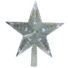 Star Tree Toppers*Hofert 9.5" Lighted Clear Twinkling 5-Point Star Christmas Tree Topper - Clear White Led Lights