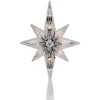 Star Tree Toppers*Northlight 10" Lighted Faceted Star Of Bethlehem Christmas Tree Topper- Clear Lights, Green Wire
