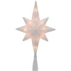 Star Tree Toppers*Northlight 11" Lighted Frosted Clear And Rose Gold Bethlehem Star Christmas Tree Topper - Clear Lights