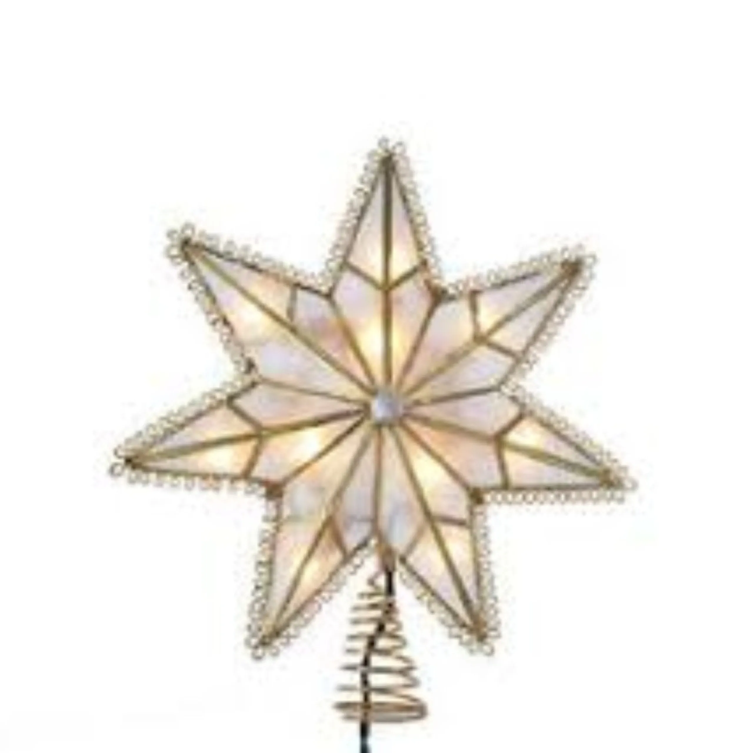 Star Tree Toppers*Kurt Adler 9.25'' Lighted Gold Star Loop Christmas Tree Topper - Clear Lights