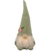 Northlight 12.25" Lighted Green Spring Gnome With Flower Hat