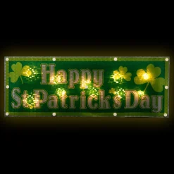 Northlight 17" Lighted Holographic Happy St.Patrick's Day Window Silhouette Decoration