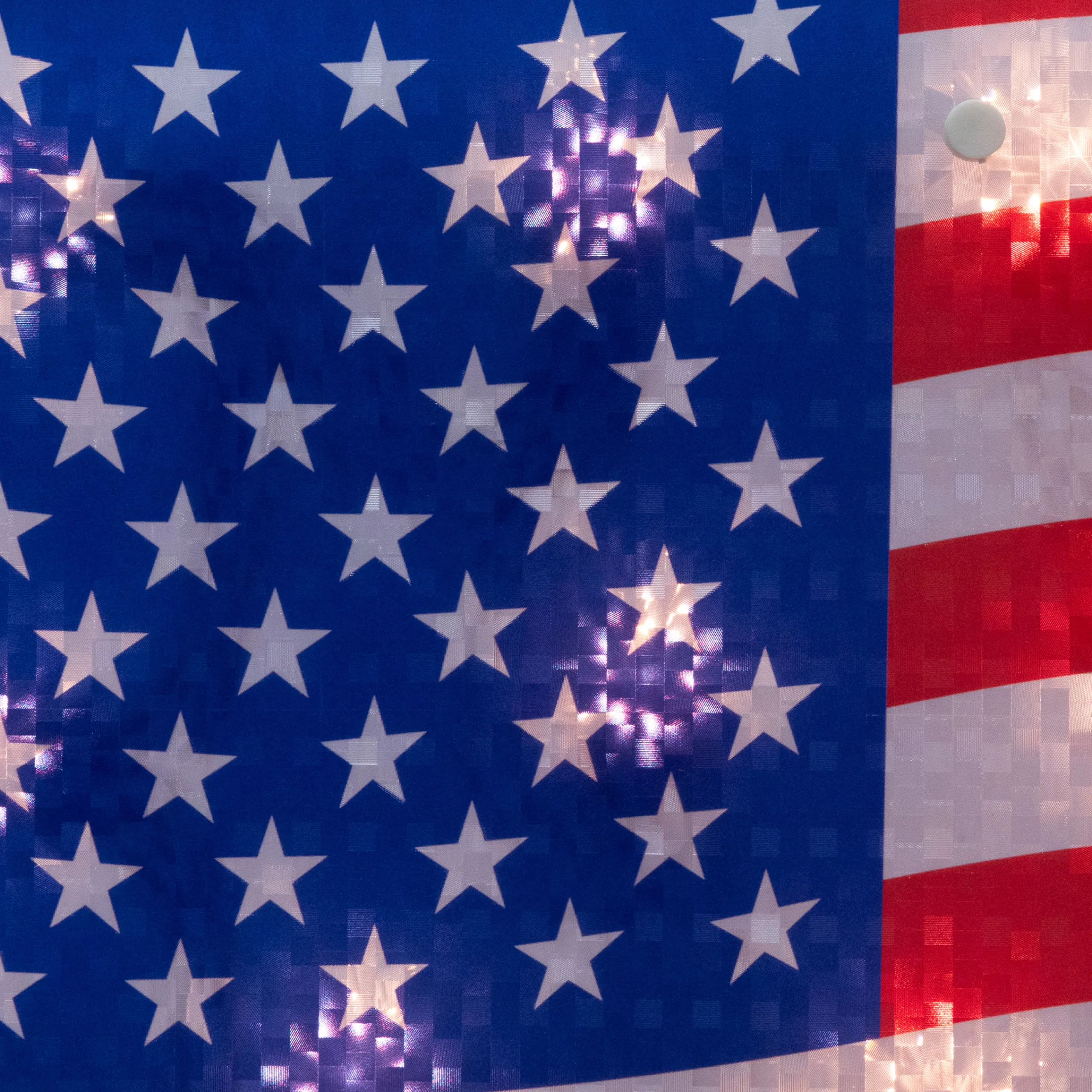 Northlight 17" Lighted Holographic Red, White And Blue American Flag Window Silhouette Decoration