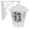 Snow Globes*Northlight 17.75" Lighted Musical Snowman Wall Mounted Snowing Christmas Street Lamp