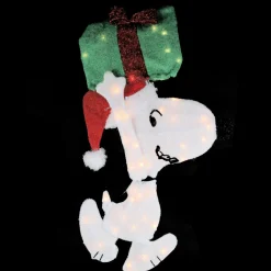 Outdoor Decorations*Northlight 32" Lighted Peanuts Snoopy With Present Christmas Outdoor Yard Decoration