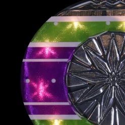 Window Decorations*Impact 15.5" Lighted Purple And Green Shimmering Ornament Christmas Window Silhouette Decoration