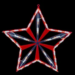 Northlight 14" Lighted Red And Blue Patriotic Star Window Silhouette - Clear Lights