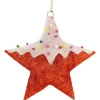 Window Decorations*Northlight 18" Lighted Red And White Candy Covered Sisal Star Christmas Window Decoration