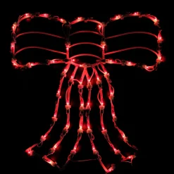 Window Decorations*Northlight 14" Lighted Red Bow Christmas Window Silhouette Decoration