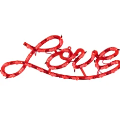 Northlight 17" Lighted Red Love Script Valentine's Day Window Silhouette Decoration