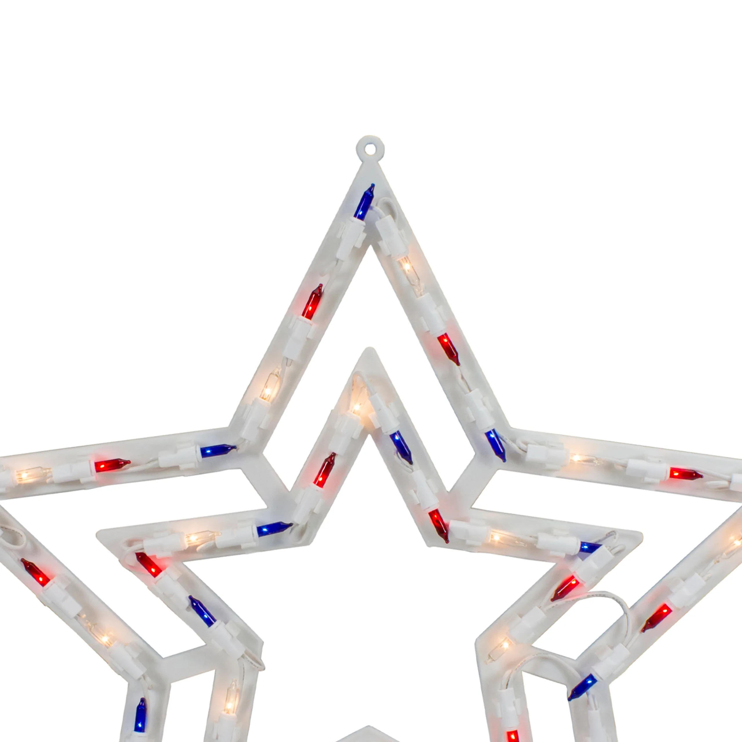 Northlight 17" Lighted Red, White And Blue Patriotic Star Window Silhouette Decoration