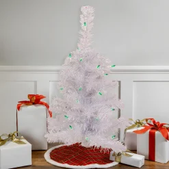 Northlight 2.5 Feet Tall And Smaller>2' Lighted Rockport White Pine Artificial Christmas Tree, Green Lights