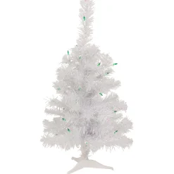 Northlight 2.5 Feet Tall And Smaller>2' Lighted Rockport White Pine Artificial Christmas Tree, Green Lights