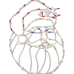 Window Decorations*Northlight 18" Lighted Santa Claus Christmas Window Silhouette Decoration