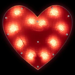 Northlight 13" Lighted Shimmering Red Heart Valentine's Day Window Silhouette Decoration