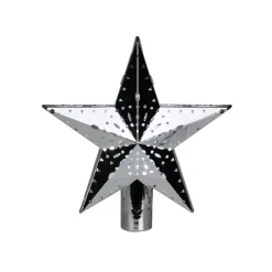 Star Tree Toppers*Mr. Christmas 11.5" Lighted Silver Kaleidoscope Star Christmas Tree Topper - Cool White Lights